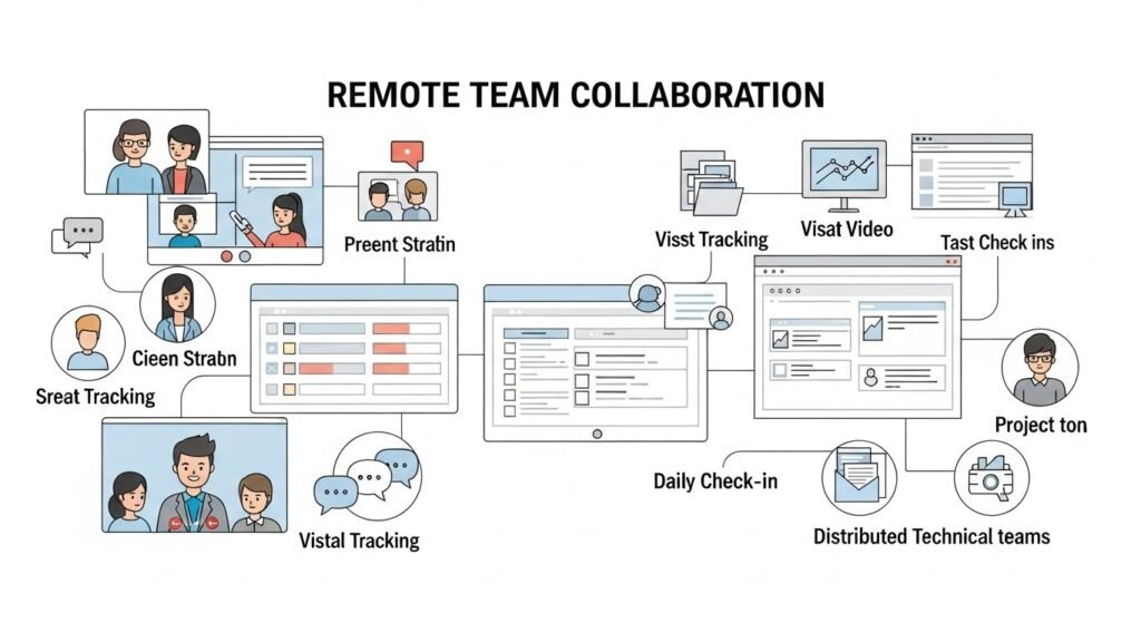 Free Video Meeting Tools for Teams: Staying Face-to-Face Online Video communication remains one of the most important elements of remote work. Free video meeting tools for teams make it possible to maintain human connection even when working apart. Key Benefits of Free Video Tools Quick team check-ins and daily stand-ups Client meetings without travel costs Screen sharing for presentations and troubleshooting Better engagement compared to text-only communication Most free video platforms offer time-limited meetings or participant caps, but they are still effective for small teams and internal discussions. Regular video calls help build trust, reduce isolation, and align team goals more clearly. Free Project Collaboration Tools Comparison: What Really Matters When comparing free project collaboration tools, it is important to focus on usability rather than feature lists. Key Comparison Factors Ease of use: Team members should understand the tool quickly. Task visibility: Clear dashboards and task tracking. Integration options: Ability to connect with chat or file tools. Scalability: Can the tool grow with your team? Some tools focus on visual boards, while others emphasize lists or timelines. The best choice depends on how your team thinks and works. A simple, well-adopted tool is often more effective than a complex system that no one enjoys using. Best Free Remote Collaboration Software for Different Team Types The best free remote collaboration software depends heavily on team size, work style, and goals. For Small Remote Teams All-in-one platforms that combine chat, tasks, and file sharing work well. They reduce the need to switch between multiple apps. For Freelancers and Client Work Tools that support guest access and clear task visibility help manage client expectations and feedback. For Distributed Technical Teams Platforms with strong integrations, version tracking, and asynchronous communication features are often more suitable. No single tool fits every situation, but free options provide enough flexibility to experiment and find the right workflow. Practical Tips for Using Free Collaboration Tools Effectively Set Clear Guidelines Define where different types of communication should happen. For example, urgent issues in chat, updates in project boards. Keep Workspaces Organized Regularly archive old channels and completed projects to avoid clutter. Respect Work-Life Boundaries Free tools make it easy to stay connected, but teams should set expectations around response times to avoid burnout. Review and Adjust Regularly As your team grows, your collaboration needs may change. Periodically review whether your tools still fit your workflow.