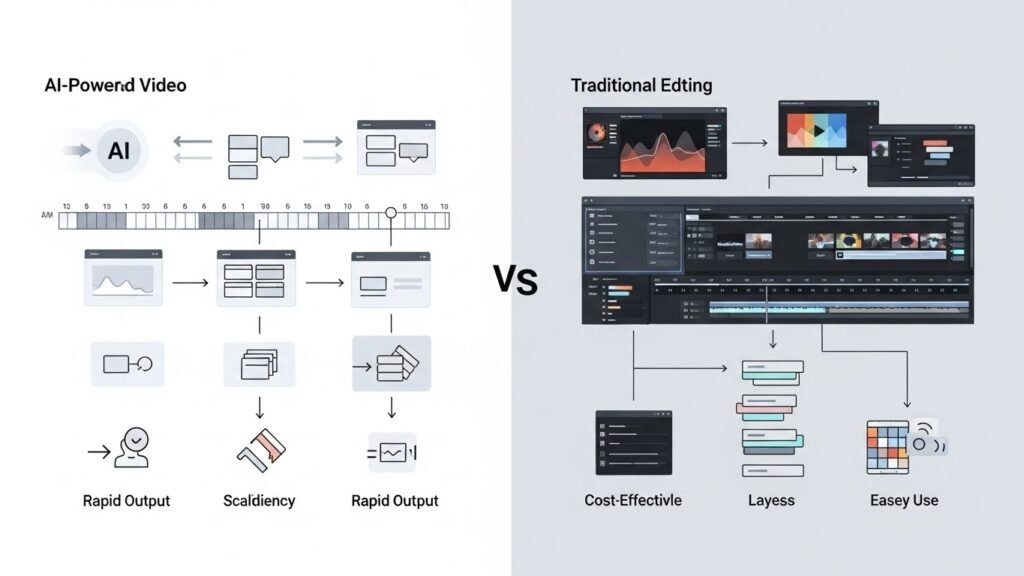 AI Video Tools vs Traditional Video Editing